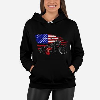 America Vintage Motorcycle Women Hoodie - Seseable
