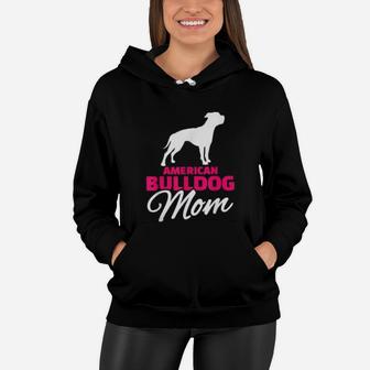 American Bulldog Mom Women Hoodie - Seseable