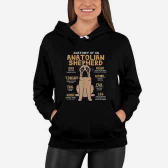Anatolian Shepherd Anatomy Funny Dog Mom Dad Cute Gift Women Hoodie - Seseable