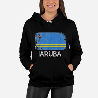 Aruban Flag Vintage Made In Aruba Gift Women Hoodie - Seseable