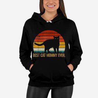 Best Cat Mommy Ever Vintage Retro Cat Lover Gifts Women Hoodie | Seseable UK