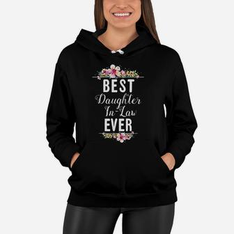 Best Daughter In Law Ever Floral Design Family Matching Gift Women Hoodie - Seseable