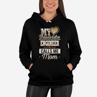 Best Family Jobs Gifts, Funny Works Gifts Ideas My Favorite Engineer Calls Me Mom Women Hoodie - Seseable