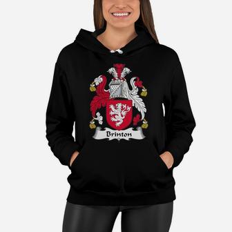 Brinton Family Crest Coat Of Arms British Family Crests Women Hoodie - Seseable