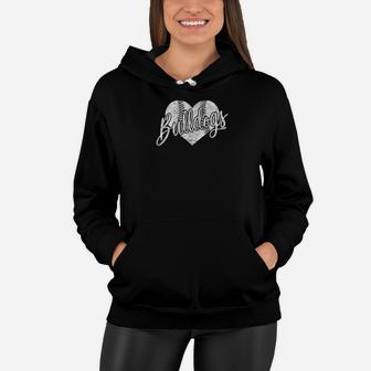 Bulldogs Baseball Softball Shirt High School Team Mascot Mom Women Hoodie - Seseable