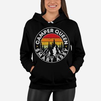 Camper Queen Classy Sassy Funny Camping Lovers Women Hoodie - Seseable