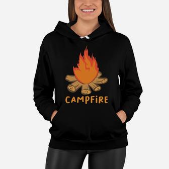 Campfire Wonderful Camping Hobby Campers Life Women Hoodie - Seseable
