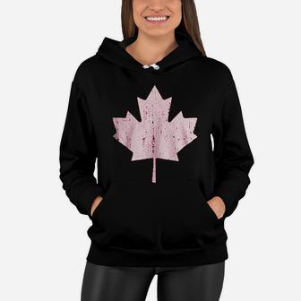 Canada Pride Vintage Style Maple Leaf Women Hoodie - Seseable