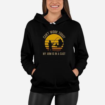 Cant Work Today Vintage Fishing Women Hoodie - Seseable