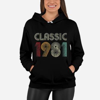 Classic 1981 Vintage 40th Birthday Gift Women Hoodie - Seseable