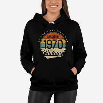 Classic Vintage 1970 Born In 1970 Retro 52nd Birthday Women Hoodie - Seseable