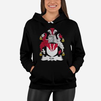 Coe Family Crest / Coat Of Arms British Family Crests Women Hoodie - Seseable
