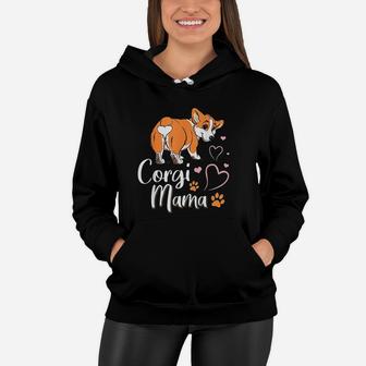 Corgi Mama Funny Corgi Dog Mom Women Hoodie - Seseable
