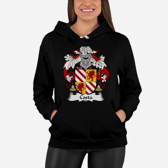 Costa Family Crest Spanish Family Crests Women Hoodie - Seseable