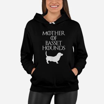 Cute Unique Mother Of Basset Hounds Women Hoodie - Seseable