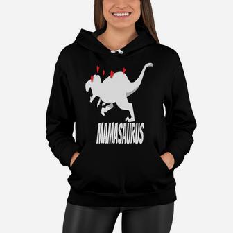 Dinosaur Mama Saurus, birthday gifts for mom, mother's day gifts, mom gifts Women Hoodie - Seseable
