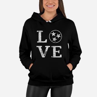 Distressed Vintage Tennessee State Flag Retro Love Tennessee Women Hoodie - Seseable