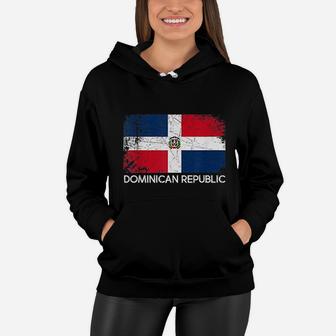 Dominican Flag Vintage Made In Dominican Republic Women Hoodie - Seseable