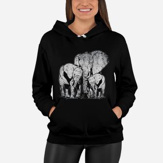Elephant Family Elephant Women Hoodie - Seseable