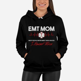 Emt Mom Emergency Medical Ems Women Hoodie - Seseable