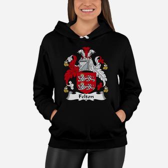 Felton Family Crest Coat Of Arms British Family Crests Women Hoodie - Seseable