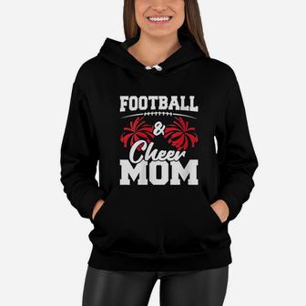Football And Cheer Mom High School Sports Cheerleading Women Hoodie - Seseable