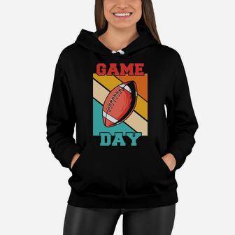 Football Player Vintage Game Day Favorite Sport Gift Women Hoodie - Seseable