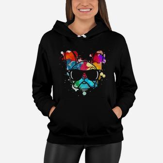 French Bulldog Water Color Frenchie Dog Mom Paint Women Hoodie - Seseable
