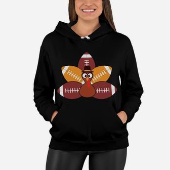 Funny Baby Turkey And Football Sport Lovers Women Hoodie - Seseable