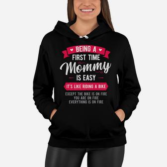 Funny First Time Mommy Is Easy Mom Gift Women Hoodie - Seseable