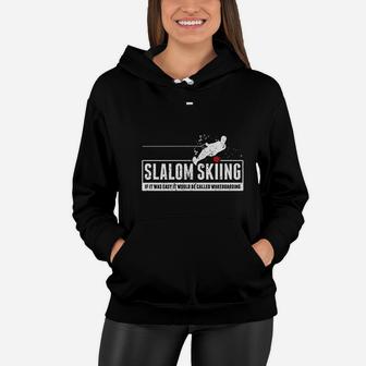 Funny Slalom Waterskiing Wakeboard Ski Vintage Style Gift Women Hoodie - Seseable