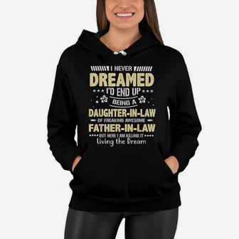 Funny Vintage Humor Daughter In Law Gift From Father In Law Women Hoodie - Seseable