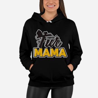 Fur Mama Cat Mom Or Cat Lady Women Hoodie - Seseable