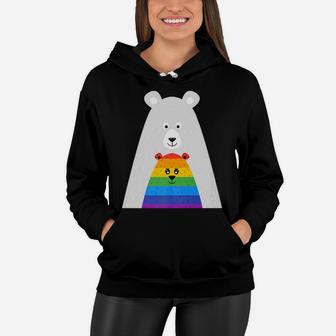 Gay Pride Mama And Baby Bear Gift Lgbt Lesbian March Women Hoodie - Seseable