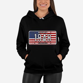 Gift For 74 Years Old Vintage Classic Car 1948 74th Birthday Women Hoodie - Seseable