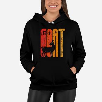 Goat Distressed Vintage Retro Gift For Goat Lovers Women Hoodie - Seseable
