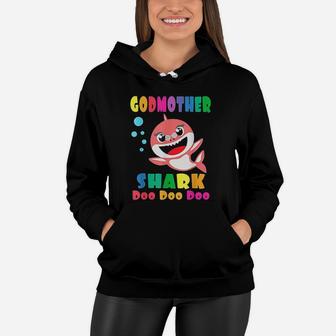 Godmother Shark Funny Mothers Day Gift For Mom Women Hoodie - Seseable