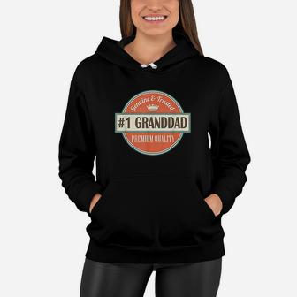 Granddad Funny Number 1 Vintage Fathers Day Women Hoodie - Seseable