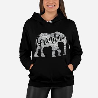 Grandma Elephant Funny Mothers Day Gift Ideas For Best Mom Women Hoodie - Seseable