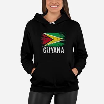Guyanese Flag Pride Vintage Guyanese Root Gift Guyana Women Hoodie - Seseable