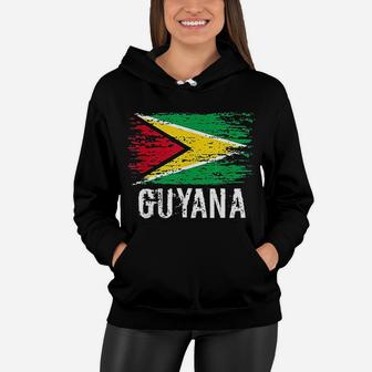 Guyanese Flag Pride Vintage Guyanese Root Gift Women Hoodie - Seseable