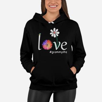 Happy Mothers Day Love Grammy Life Cute Flower Gift Women Hoodie - Seseable