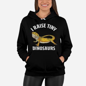 I Raise Tiny Dinosaurs Bearded Dragon Mom Dad Women Hoodie - Seseable