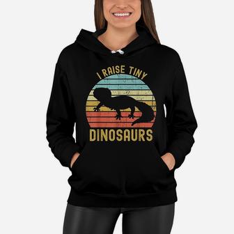 I Raise Tiny Dinosaurs Leopard Gecko Mom Dad Reptile Women Hoodie - Seseable