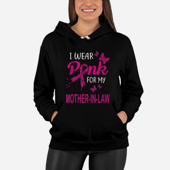 I Wear Pink For My Mother In Law Women Hoodie - Seseable