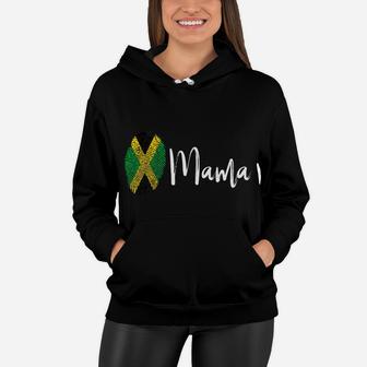 Jamaican Mama Jamaican Flag Gifts For Jamaican Mom Women Hoodie - Seseable