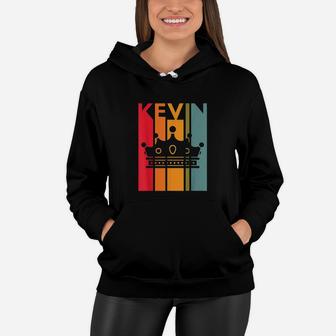 Kevin Gift Idea For Boys Men Retro First Name Vintage Kevin Women Hoodie - Seseable