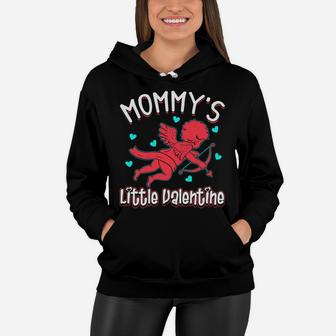 Kids Funny Valentines Day Boys Mommys Little Valentine Women Hoodie - Seseable