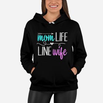 Lineman Mom Life Line Wife Women Hoodie - Seseable