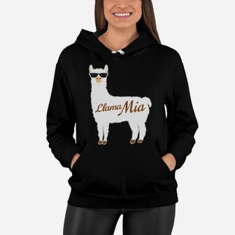 Llama Mia Mama Mia Best Gift For Alpaca Gift For Moms Mothers Women Hoodie - Seseable